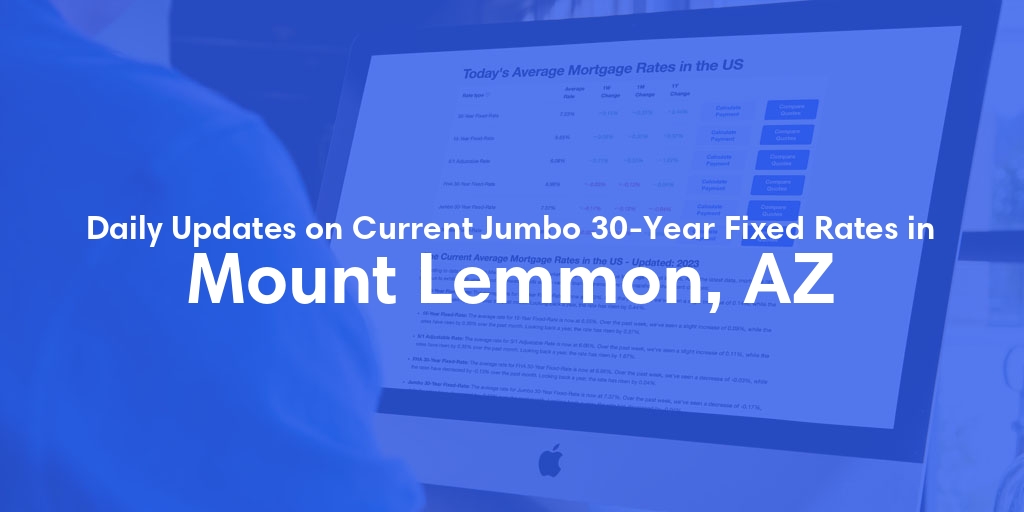 The Current Average Jumbo 30-Year Fixed Mortgage Rates in Mount Lemmon, AZ - Updated: Fri, May 17, 2024