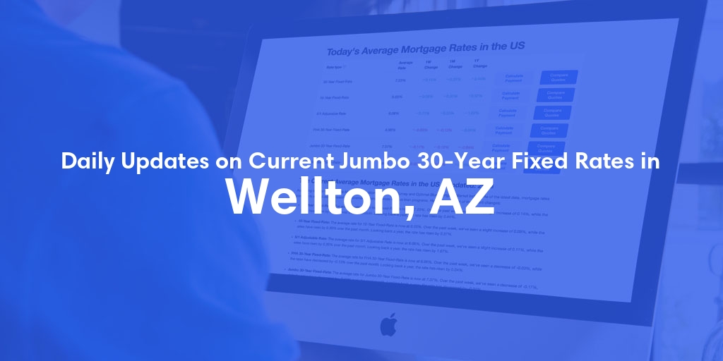 The Current Average Jumbo 30-Year Fixed Mortgage Rates in Wellton, AZ - Updated: Fri, May 17, 2024