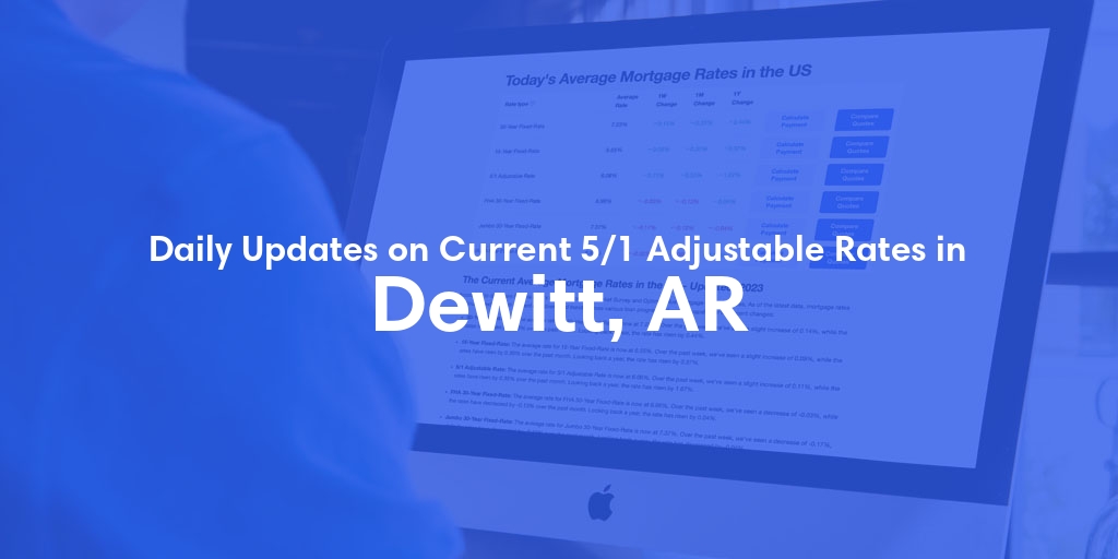 The Current Average 5/1 Adjustable Mortgage Rates in Dewitt, AR - Updated: Wed, May 15, 2024
