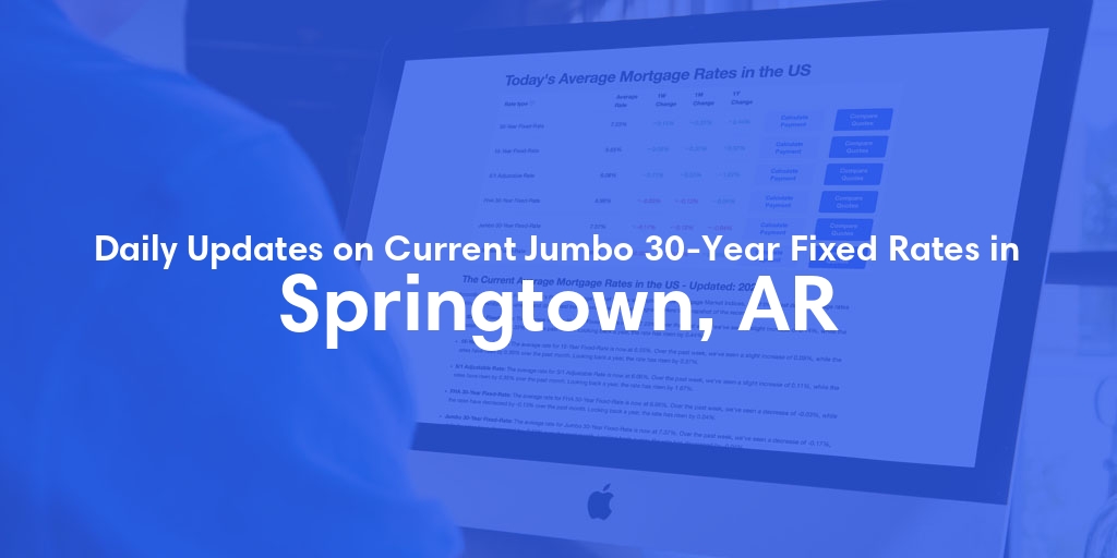 The Current Average Jumbo 30-Year Fixed Mortgage Rates in Springtown, AR - Updated: Wed, May 15, 2024