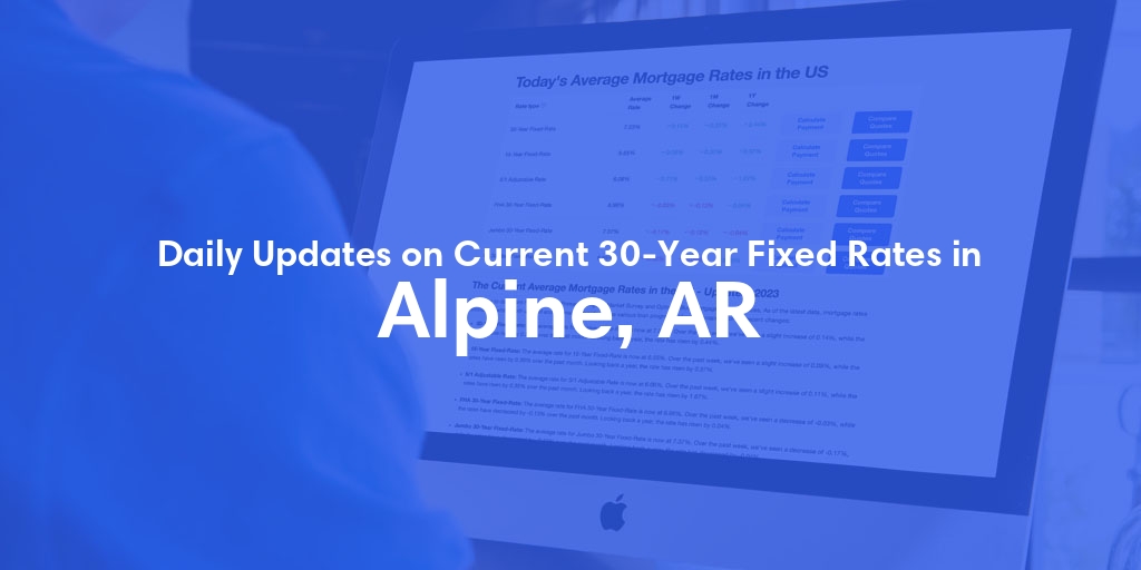 The Current Average 30-Year Fixed Mortgage Rates in Alpine, AR - Updated: Tue, May 14, 2024