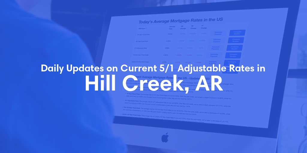 The Current Average 5/1 Adjustable Mortgage Rates in Hill Creek, AR - Updated: Wed, May 15, 2024
