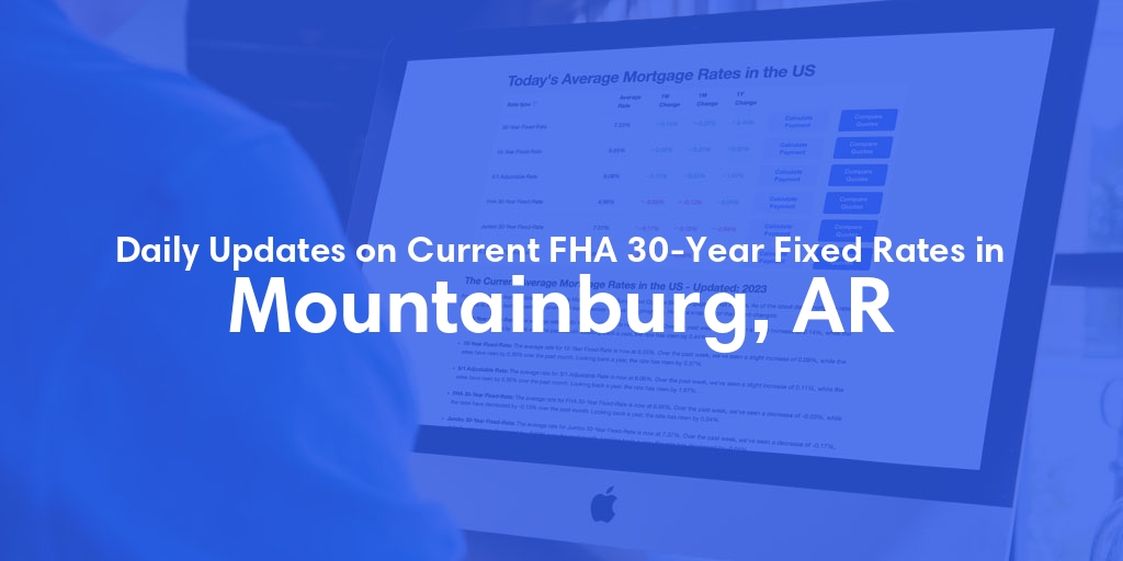 The Current Average FHA 30-Year Fixed Mortgage Rates in Mountainburg, AR - Updated: Fri, May 17, 2024