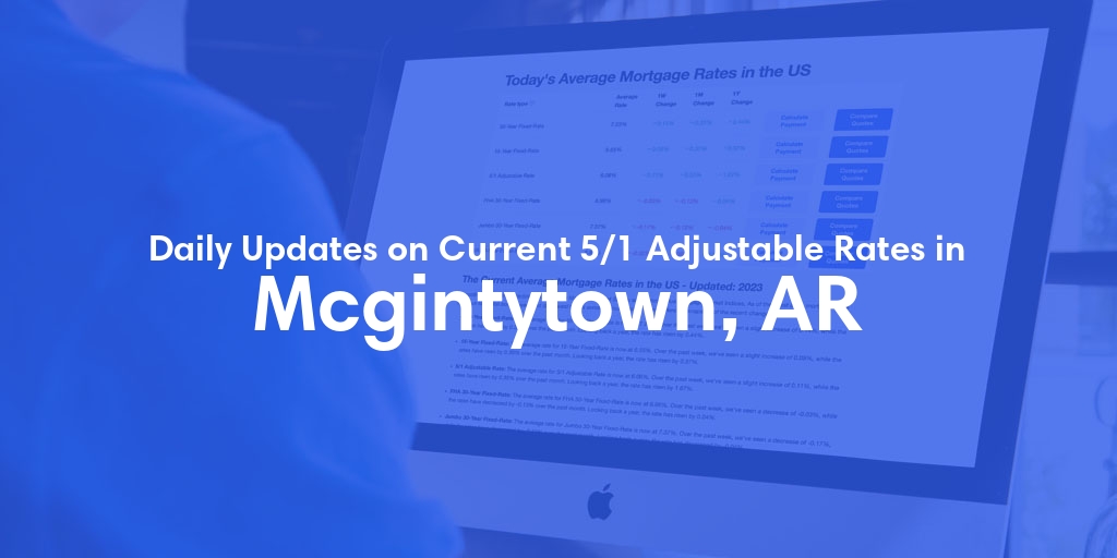 The Current Average 5/1 Adjustable Mortgage Rates in Mcgintytown, AR - Updated: Fri, May 17, 2024