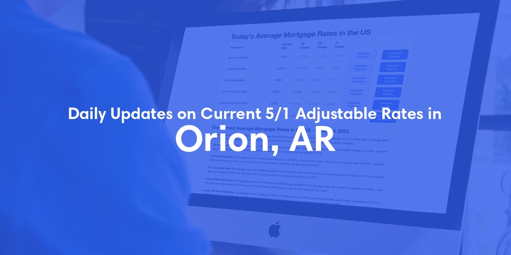 The Current Average 5/1 Adjustable Mortgage Rates in Orion, AR - Updated: Sun, May 19, 2024