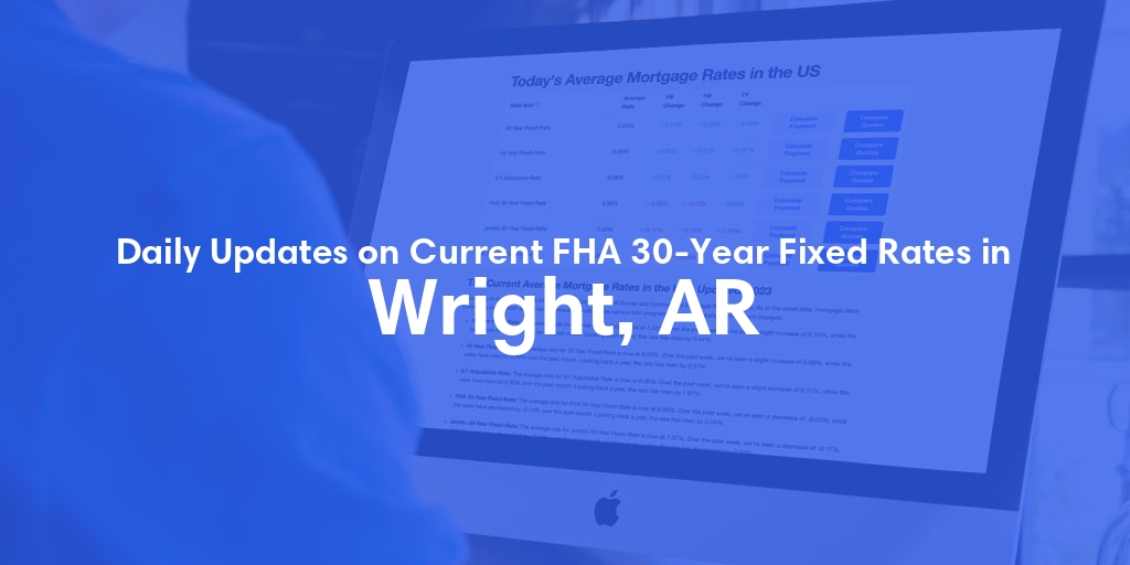 The Current Average FHA 30-Year Fixed Mortgage Rates in Wright, AR - Updated: Sat, May 18, 2024
