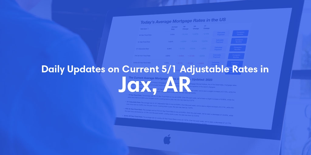 The Current Average 5/1 Adjustable Mortgage Rates in Jax, AR - Updated: Thu, May 9, 2024