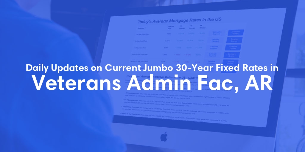 The Current Average Jumbo 30-Year Fixed Mortgage Rates in Veterans Admin Fac, AR - Updated: Wed, May 8, 2024
