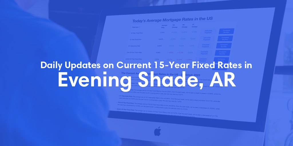The Current Average 15-Year Fixed Mortgage Rates in Evening Shade, AR - Updated: Fri, May 17, 2024