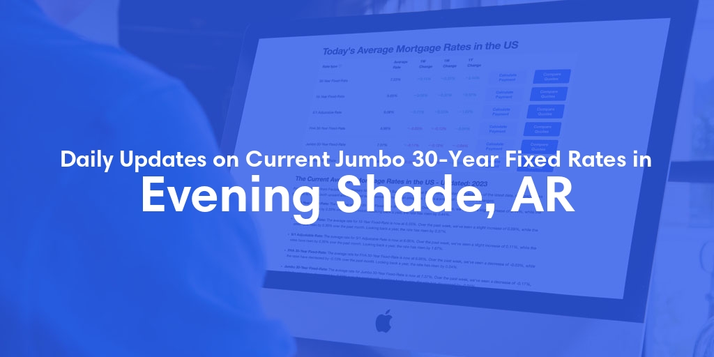 The Current Average Jumbo 30-Year Fixed Mortgage Rates in Evening Shade, AR - Updated: Fri, May 17, 2024