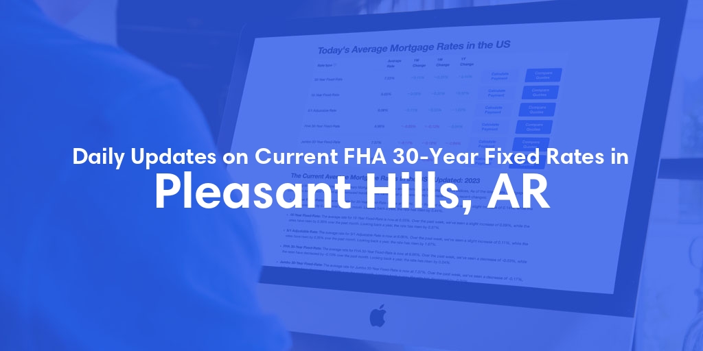 The Current Average FHA 30-Year Fixed Mortgage Rates in Pleasant Hills, AR - Updated: Sat, May 25, 2024