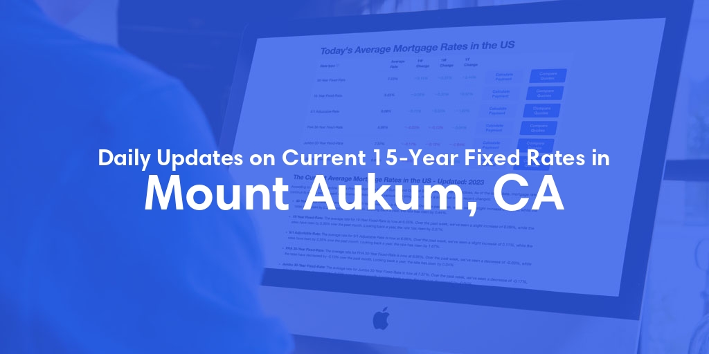The Current Average 15-Year Fixed Mortgage Rates in Mount Aukum, CA - Updated: Tue, May 21, 2024