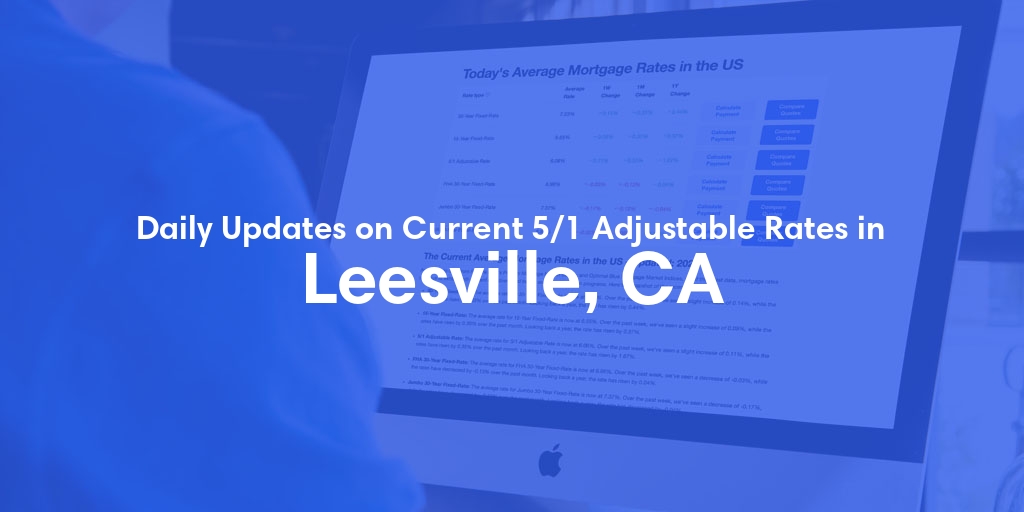 The Current Average 5/1 Adjustable Mortgage Rates in Leesville, CA - Updated: Tue, May 14, 2024