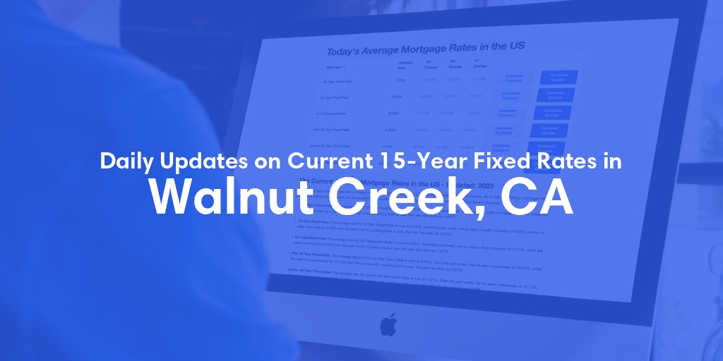 The Current Average 15-Year Fixed Mortgage Rates in Walnut Creek, CA - Updated: Sat, May 18, 2024