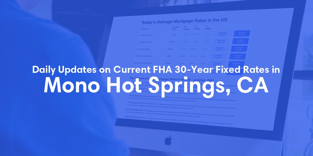 The Current Average FHA 30-Year Fixed Mortgage Rates in Mono Hot Springs, CA - Updated: Mon, May 13, 2024