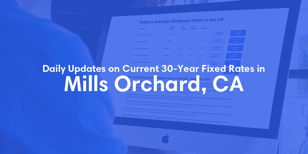 The Current Average 30-Year Fixed Mortgage Rates in Mills Orchard, CA - Updated: Sun, May 19, 2024