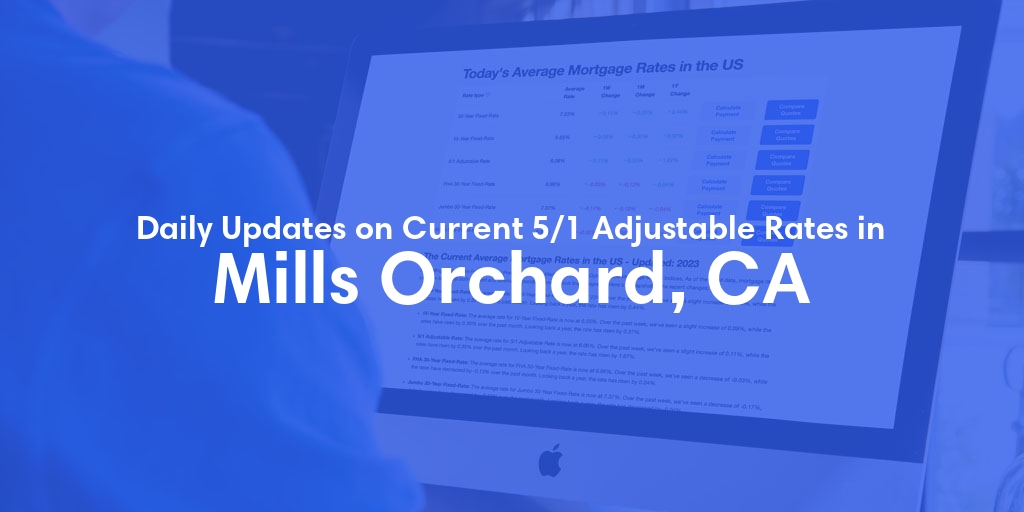 The Current Average 5/1 Adjustable Mortgage Rates in Mills Orchard, CA - Updated: Sun, May 19, 2024