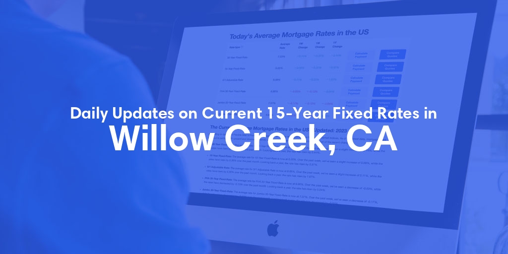 The Current Average 15-Year Fixed Mortgage Rates in Willow Creek, CA - Updated: Fri, May 17, 2024