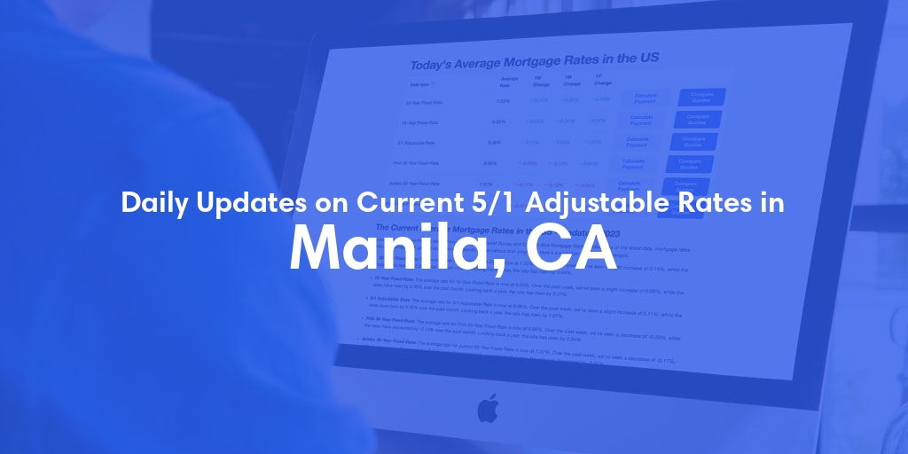 The Current Average 5/1 Adjustable Mortgage Rates in Manila, CA - Updated: Fri, May 17, 2024