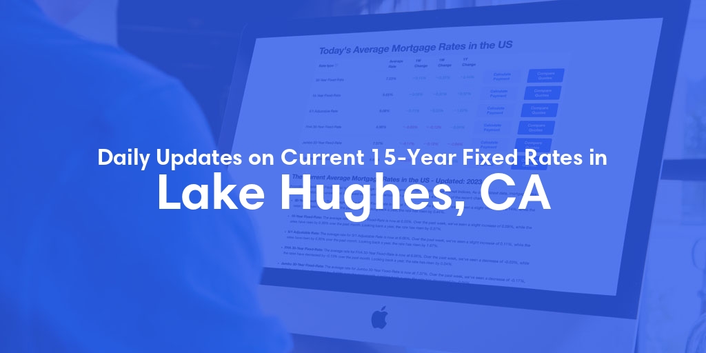 The Current Average 15-Year Fixed Mortgage Rates in Lake Hughes, CA - Updated: Wed, May 8, 2024
