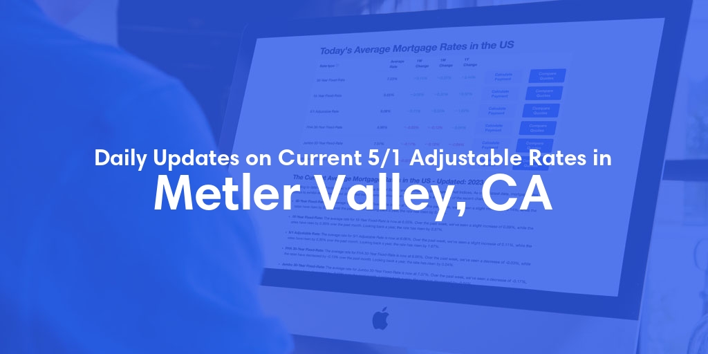 The Current Average 5/1 Adjustable Mortgage Rates in Metler Valley, CA - Updated: Thu, May 9, 2024
