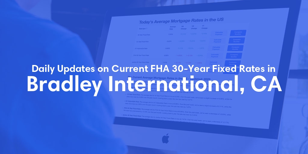 The Current Average FHA 30-Year Fixed Mortgage Rates in Bradley International, CA - Updated: Thu, May 9, 2024