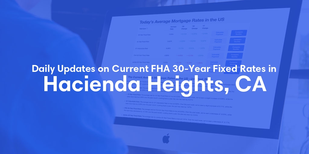 The Current Average FHA 30-Year Fixed Mortgage Rates in Hacienda Heights, CA - Updated: Thu, May 9, 2024