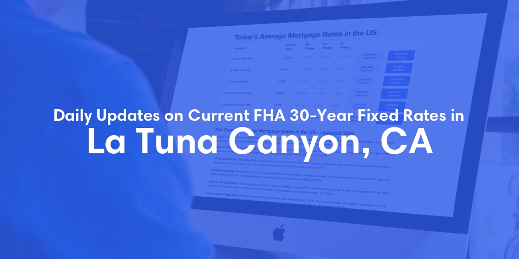 The Current Average FHA 30-Year Fixed Mortgage Rates in La Tuna Canyon, CA - Updated: Wed, May 8, 2024