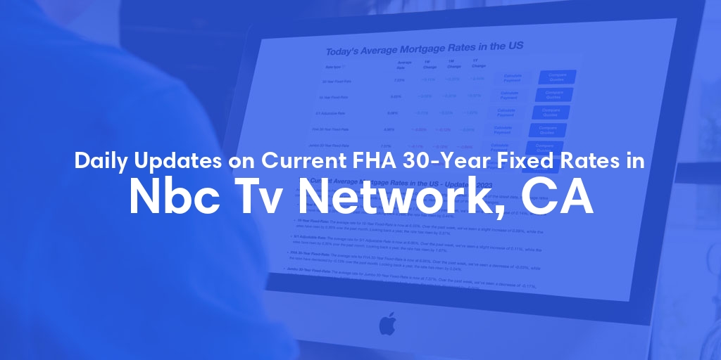 The Current Average FHA 30-Year Fixed Mortgage Rates in Nbc Tv Network, CA - Updated: Thu, May 9, 2024