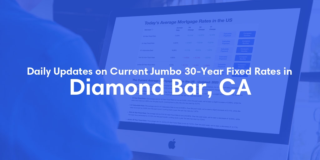 The Current Average Jumbo 30-Year Fixed Mortgage Rates in Diamond Bar, CA - Updated: Thu, May 9, 2024