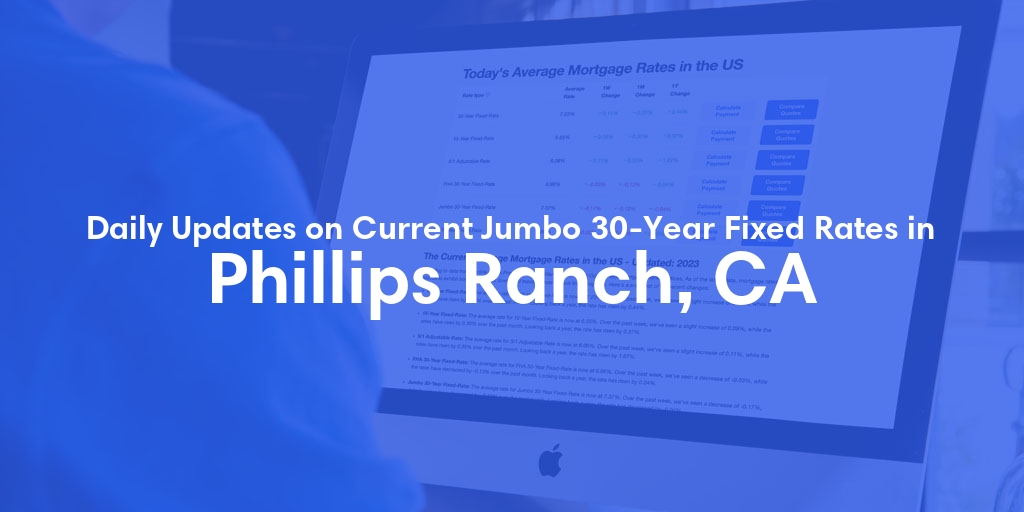The Current Average Jumbo 30-Year Fixed Mortgage Rates in Phillips Ranch, CA - Updated: Wed, May 8, 2024