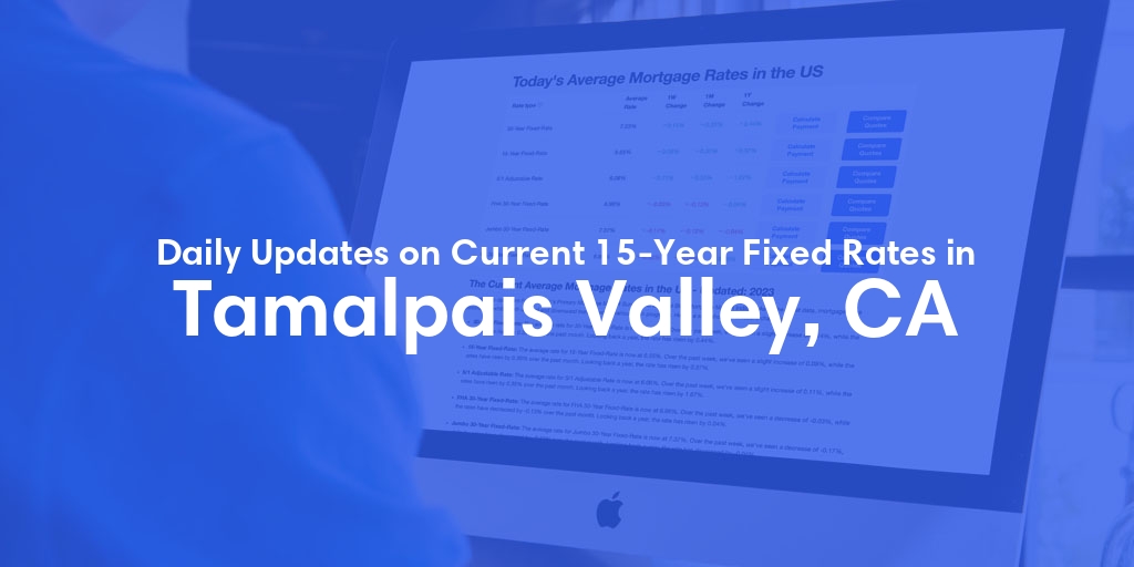 The Current Average 15-Year Fixed Mortgage Rates in Tamalpais Valley, CA - Updated: Sat, May 18, 2024
