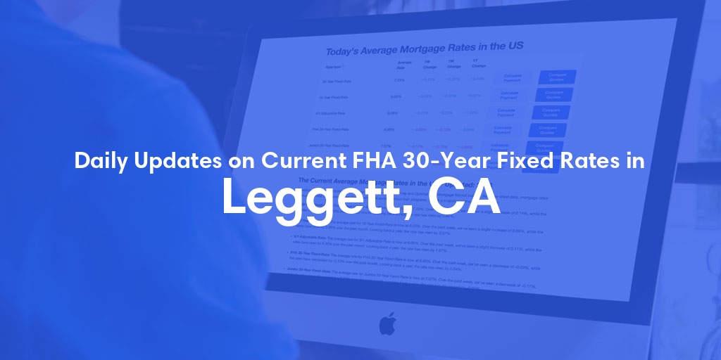 The Current Average FHA 30-Year Fixed Mortgage Rates in Leggett, CA - Updated: Fri, May 17, 2024
