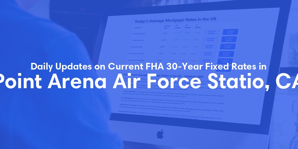 The Current Average FHA 30-Year Fixed Mortgage Rates in Point Arena Air Force Statio, CA - Updated: Fri, May 17, 2024