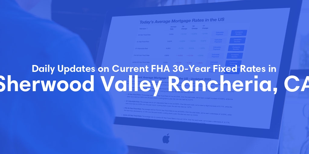 The Current Average FHA 30-Year Fixed Mortgage Rates in Sherwood Valley Rancheria, CA - Updated: Mon, May 20, 2024