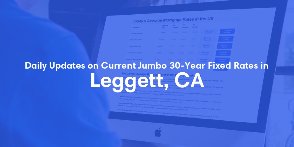 The Current Average Jumbo 30-Year Fixed Mortgage Rates in Leggett, CA - Updated: Fri, May 17, 2024