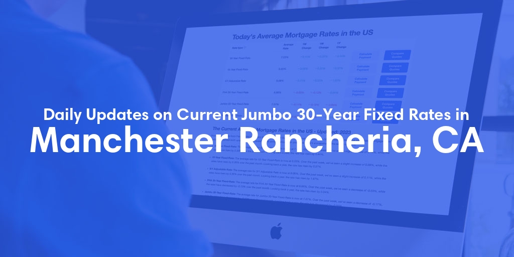 The Current Average Jumbo 30-Year Fixed Mortgage Rates in Manchester Rancheria, CA - Updated: Fri, May 17, 2024