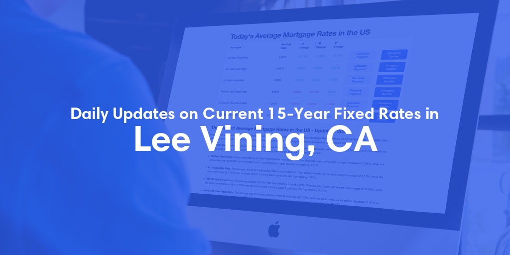 The Current Average 15-Year Fixed Mortgage Rates in Lee Vining, CA - Updated: Mon, May 20, 2024