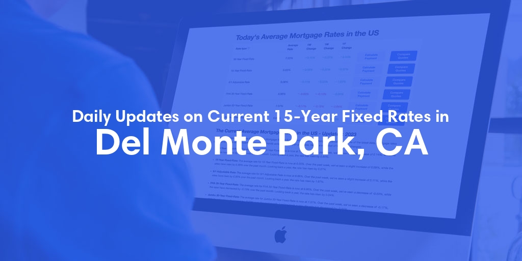 The Current Average 15-Year Fixed Mortgage Rates in Del Monte Park, CA - Updated: Tue, May 21, 2024