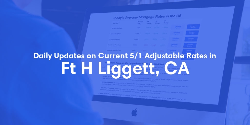 The Current Average 5/1 Adjustable Mortgage Rates in Ft H Liggett, CA - Updated: Mon, May 20, 2024