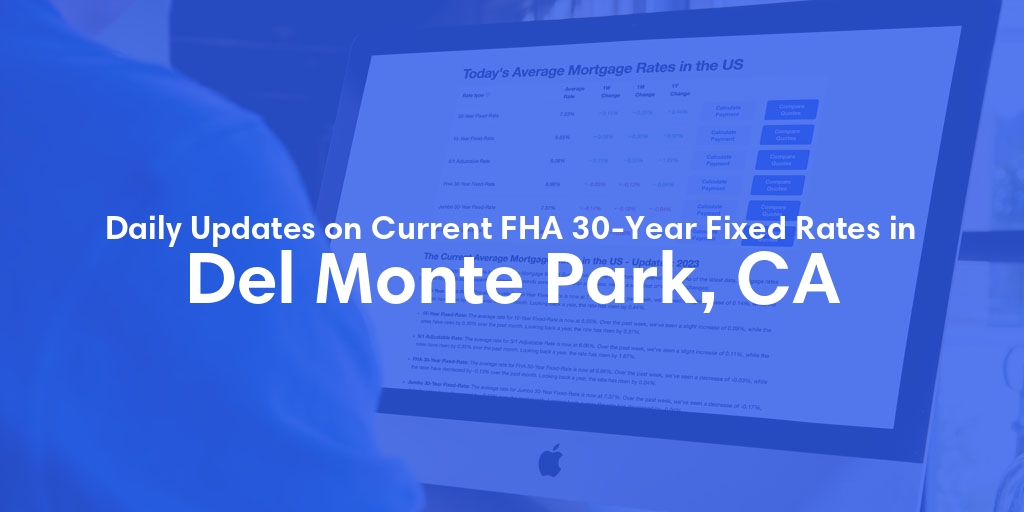 The Current Average FHA 30-Year Fixed Mortgage Rates in Del Monte Park, CA - Updated: Fri, May 17, 2024