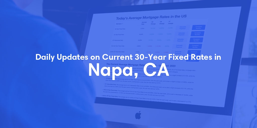 The Current Average 30-Year Fixed Mortgage Rates in Napa, CA - Updated: Sun, May 19, 2024