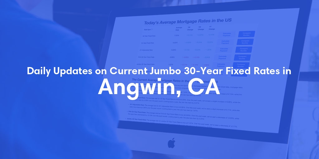 The Current Average Jumbo 30-Year Fixed Mortgage Rates in Angwin, CA - Updated: Sun, May 19, 2024