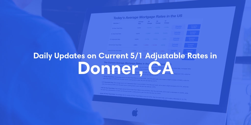 The Current Average 5/1 Adjustable Mortgage Rates in Donner, CA - Updated: Sun, May 19, 2024