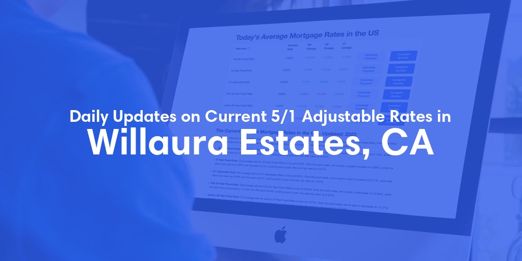 The Current Average 5/1 Adjustable Mortgage Rates in Willaura Estates, CA - Updated: Sun, May 19, 2024