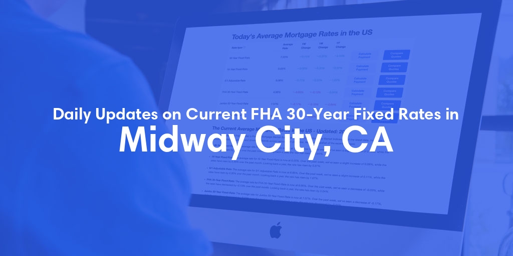 The Current Average FHA 30-Year Fixed Mortgage Rates in Midway City, CA - Updated: Wed, May 22, 2024