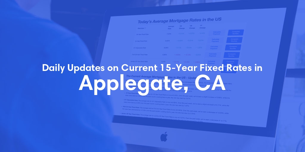 The Current Average 15-Year Fixed Mortgage Rates in Applegate, CA - Updated: Wed, May 15, 2024
