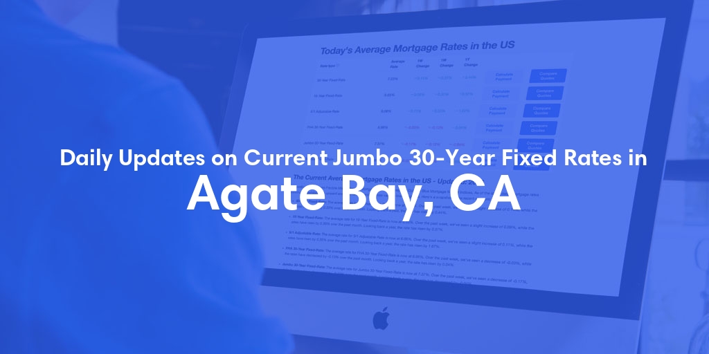 The Current Average Jumbo 30-Year Fixed Mortgage Rates in Agate Bay, CA - Updated: Wed, May 15, 2024