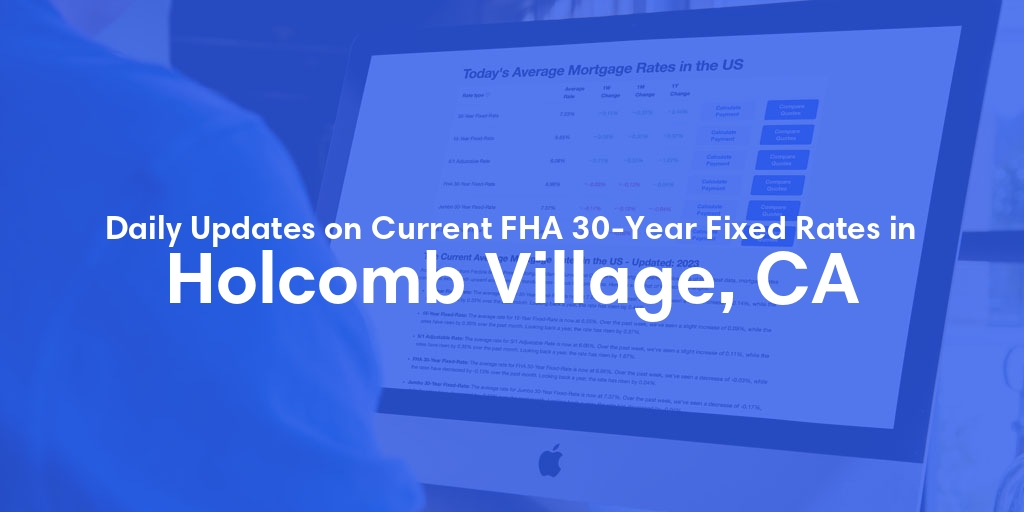 The Current Average FHA 30-Year Fixed Mortgage Rates in Holcomb Village, CA - Updated: Sat, May 11, 2024
