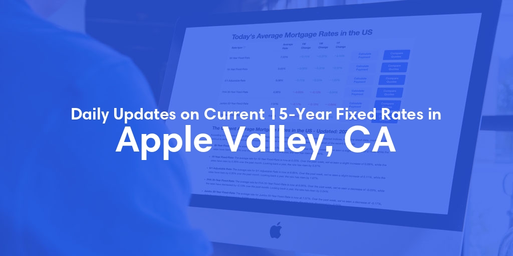 The Current Average 15-Year Fixed Mortgage Rates in Apple Valley, CA - Updated: Sun, May 19, 2024